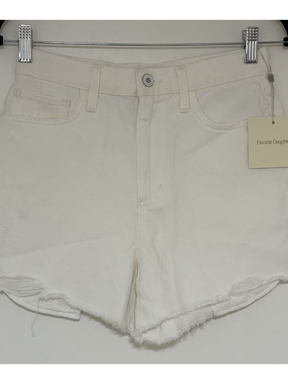 Favorite Daughter Women’s High Rise Juni White Shorts Size 25 NWT